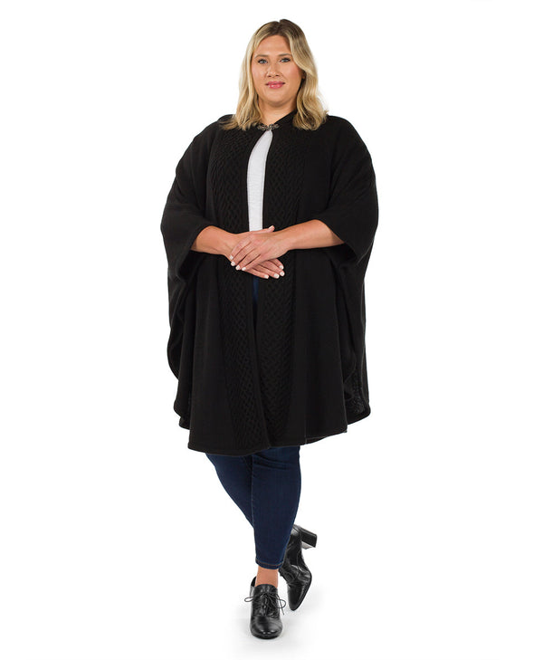 Patricia Nash Hooded Cape With Clasp Cable