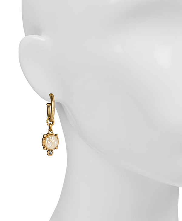 Patricia Nash Hoop Drop Earrings Eclectic Stone