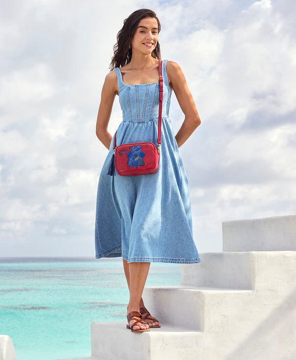 Patricia Nash Josie Crossbody Grecian Rose Inlay