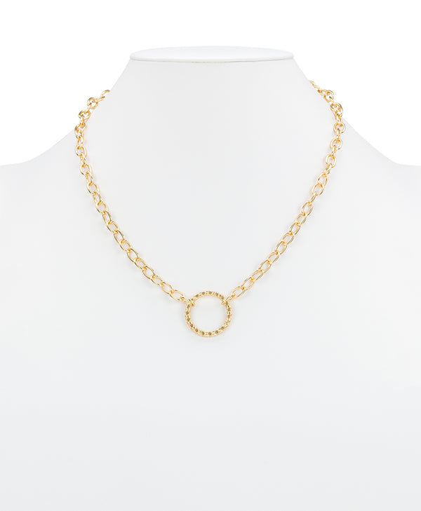 Patricia Nash Large Ring Necklace Woven Metal