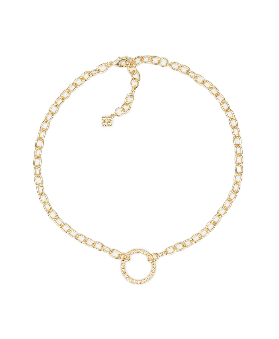 patricia nash Large Ring Necklace Woven Metal