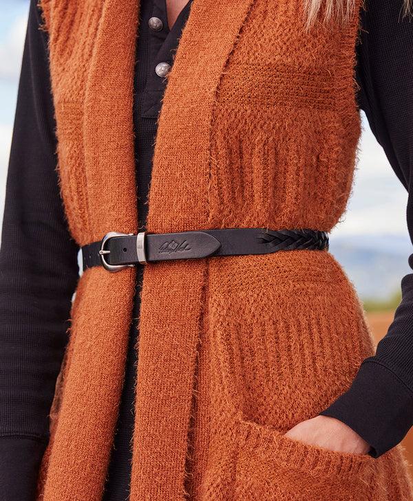 Patricia Nash Laurin Belt Braided — Black