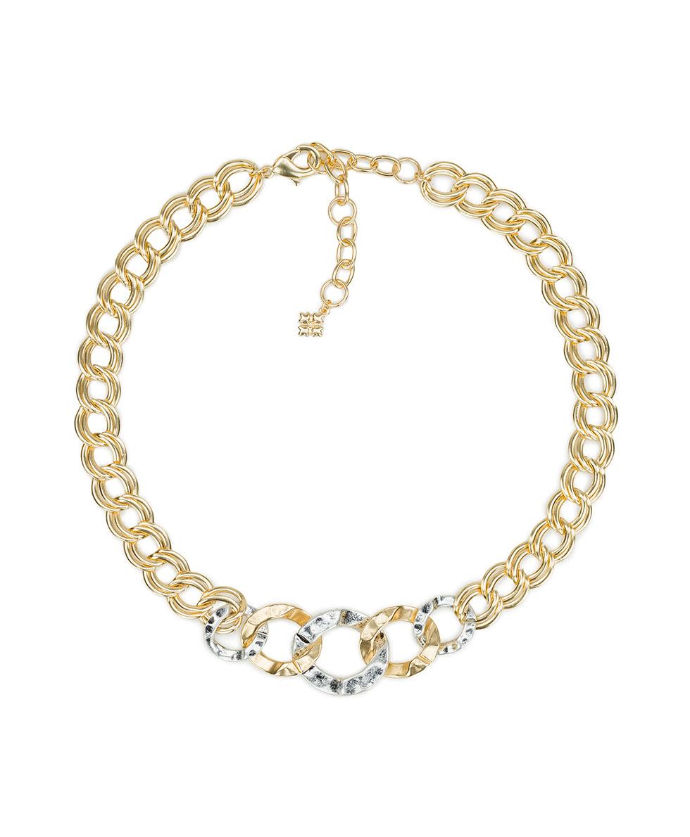 patricia nash Link Necklace Hammered Link