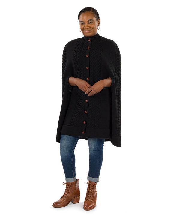 Patricia Nash Long Cable Cape Vintage