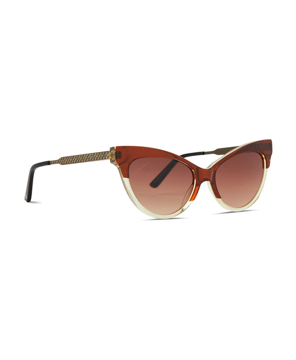 Patricia Nash Monroe Cateye Sunglasses British Tan