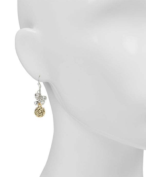 Patricia Nash Multi Dangle Earrings Hammered Link