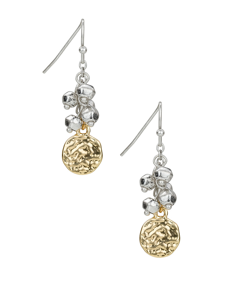 patricia nash Multi Dangle Earrings Hammered Link