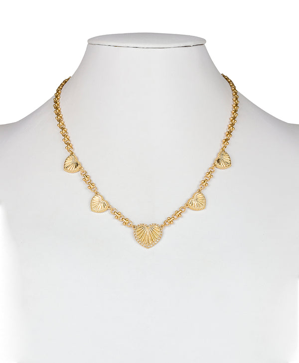Patricia Nash Multi Heart Necklace Lovely Sparkle