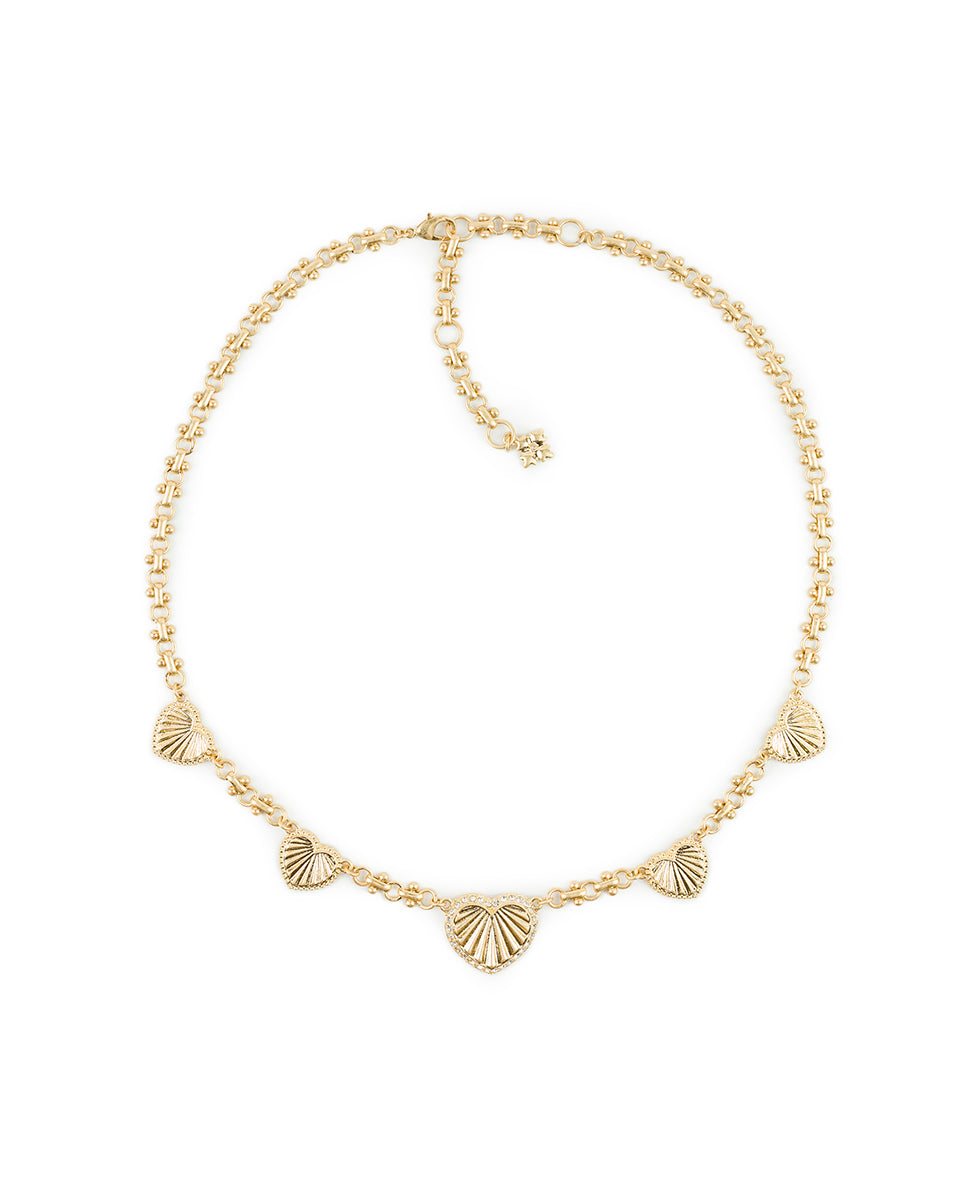 Patricia Nash Multi Heart Necklace Lovely Sparkle