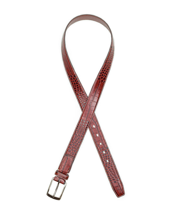 Patricia Nash Nash Men's Croc Belt British Tan