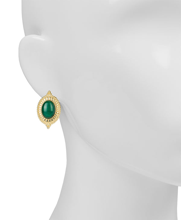 Patricia Nash Oval Button Cabochon Earrings Museum