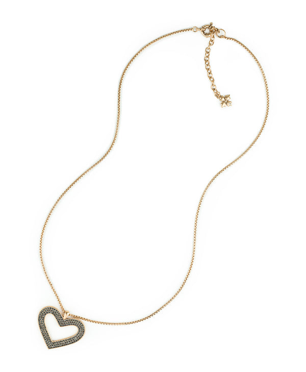 Patricia Nash Pavé Heart Necklace Sparkle