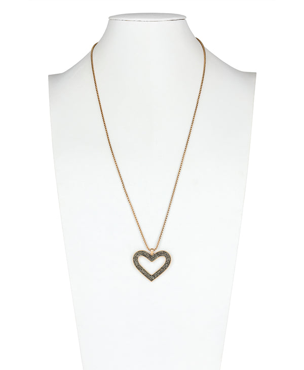 Patricia Nash Pavé Heart Necklace Sparkle