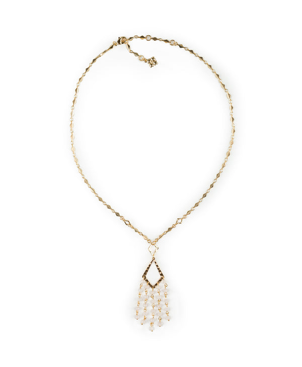 Patricia Nash Pendant Necklace Hammered Marquise