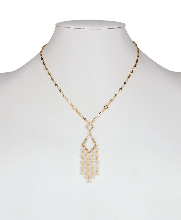 Patricia Nash Pendant Necklace Hammered Marquise