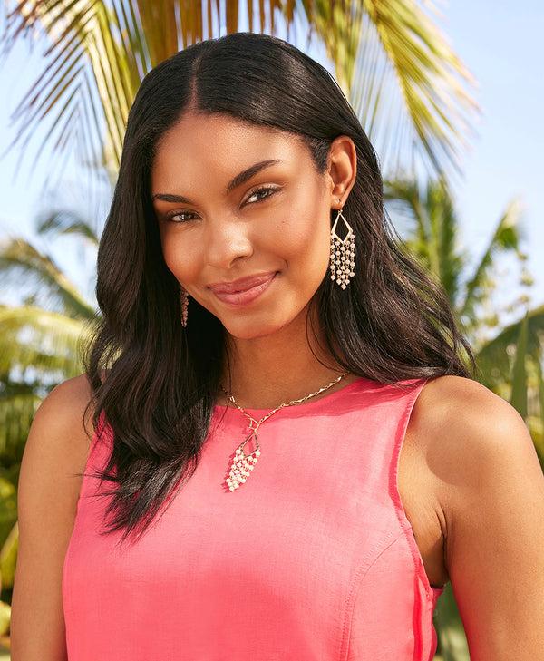 Patricia Nash Pendant Necklace Hammered Marquise