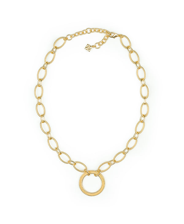 Patricia Nash Ring Pendant Necklace Rope Ring