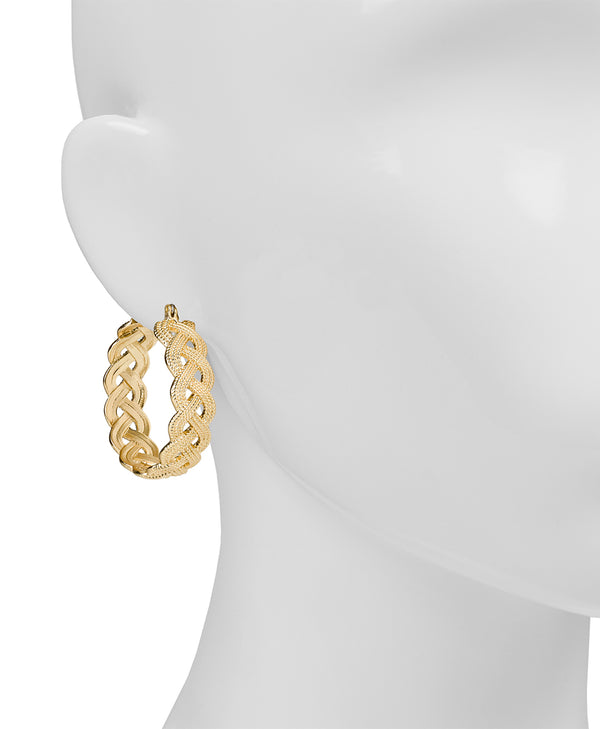 Patricia Nash Rope Hoop Earrings Aegean Sea