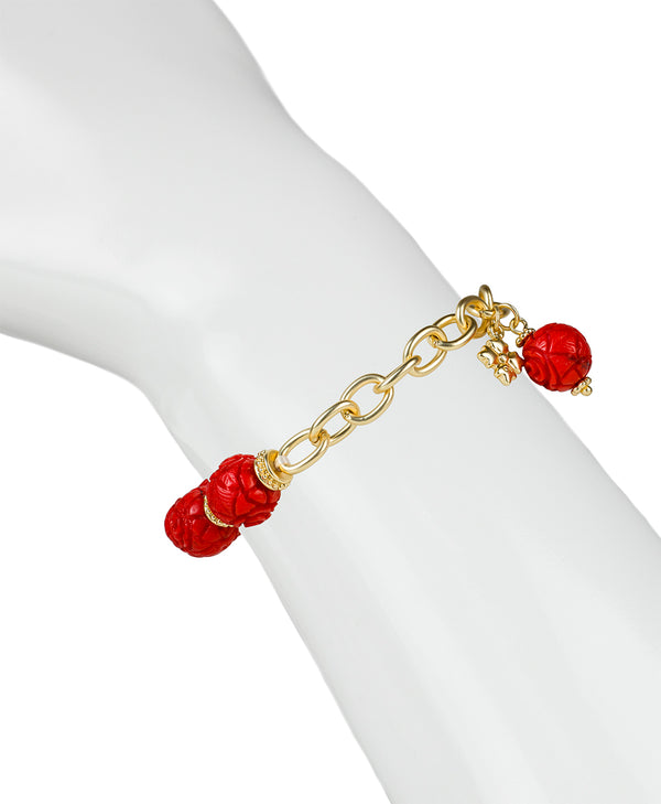 Patricia Nash Rose Stretch Chain Bracelet Rosey