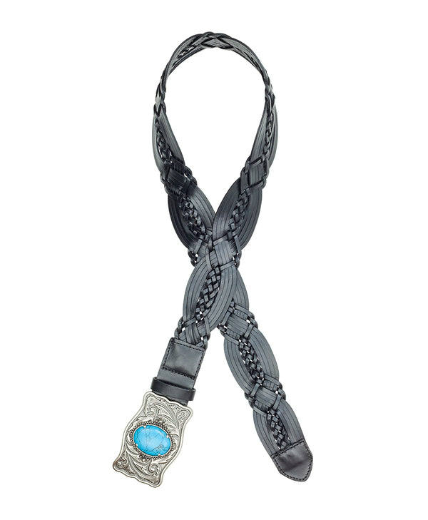 Patricia Nash Roseanna Belt Braided — Black