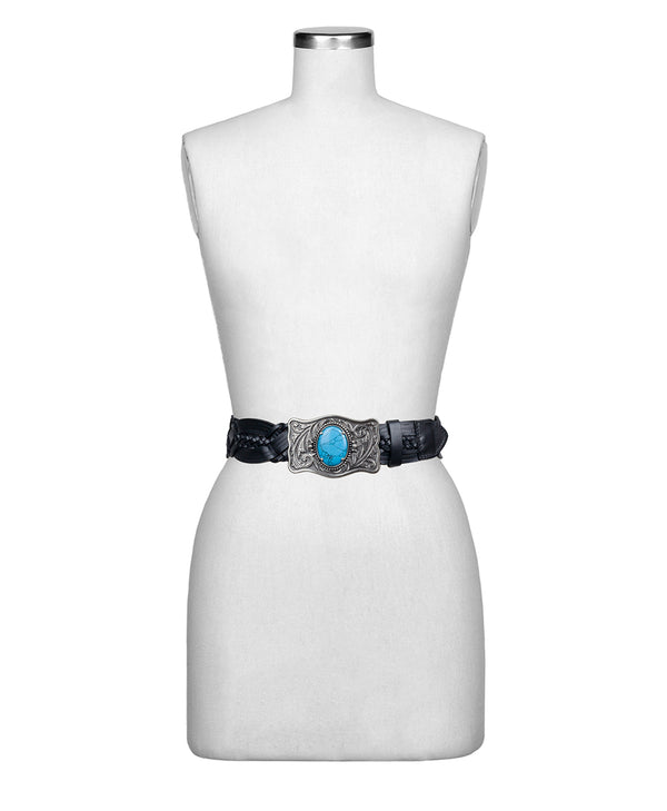 Patricia Nash Roseanna Belt Braided — Black