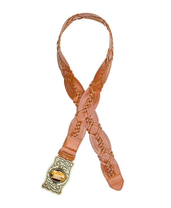 Patricia Nash Roseanna Belt Braided — Tan