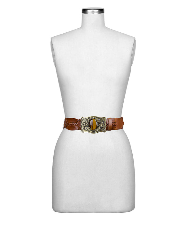 Patricia Nash Roseanna Belt Braided — Tan
