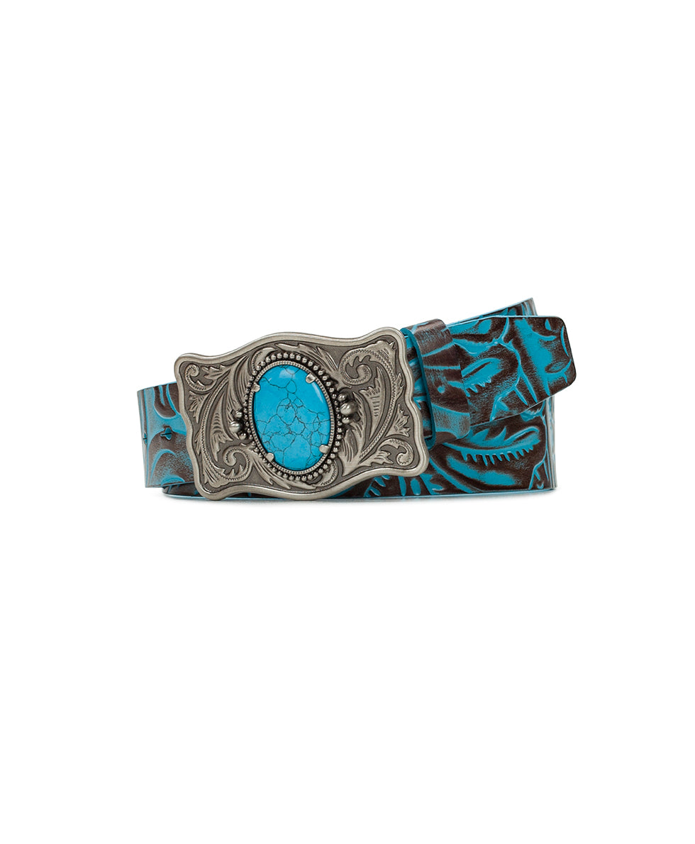 patricia nash Roseanna Belt Tooled — Turquoise