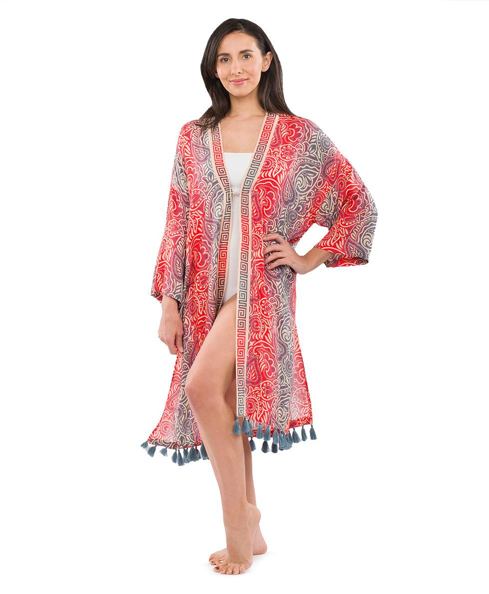 patricia nash Ruana Cover‑Up with Tassels