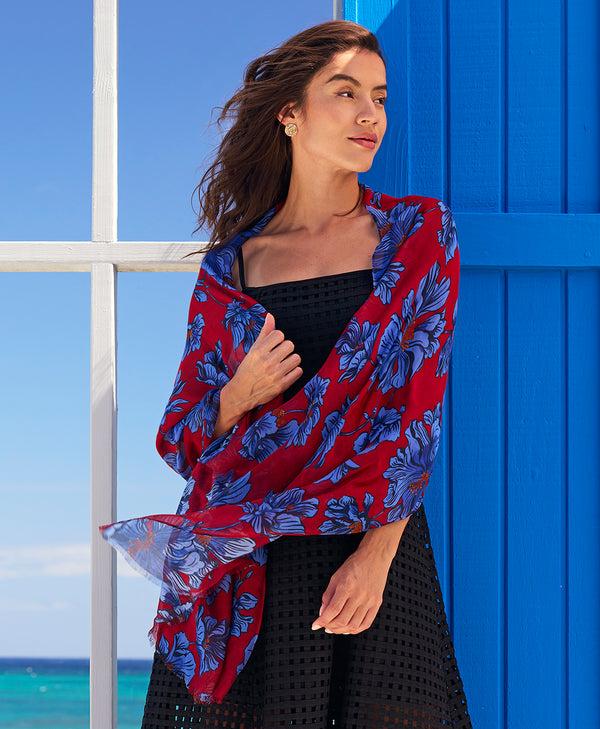 Patricia Nash Scarf Grecian Rose Print