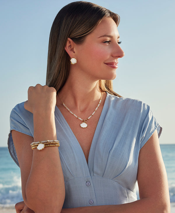 Patricia Nash Shell Stud Earrings Scallop Seashore