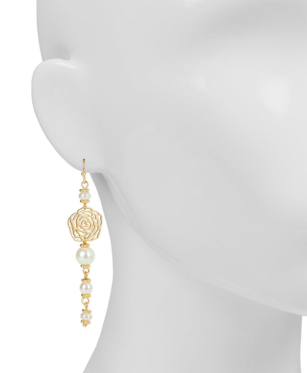 Patricia Nash Shoulder Dusters Earrings Rosey