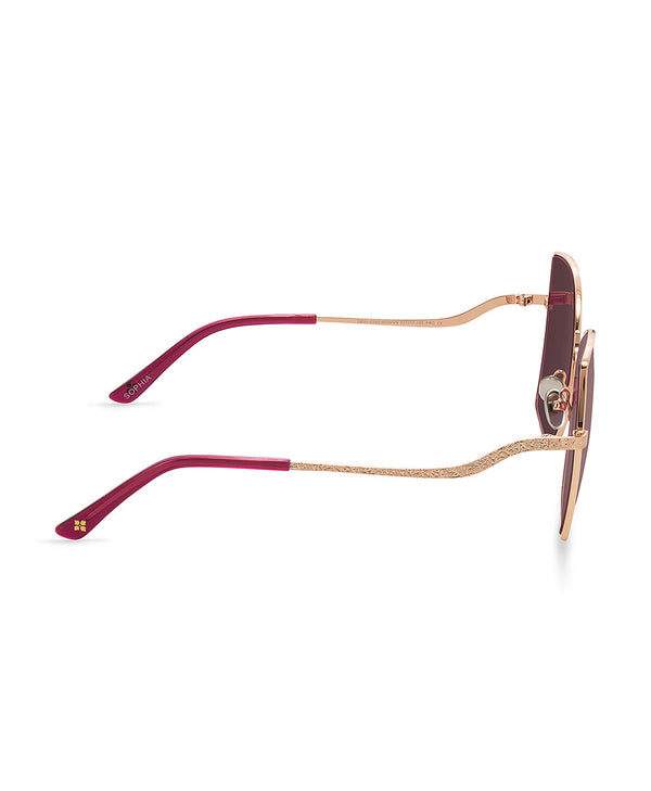 Patricia Nash Sophia Wire Sunglasses Wine
