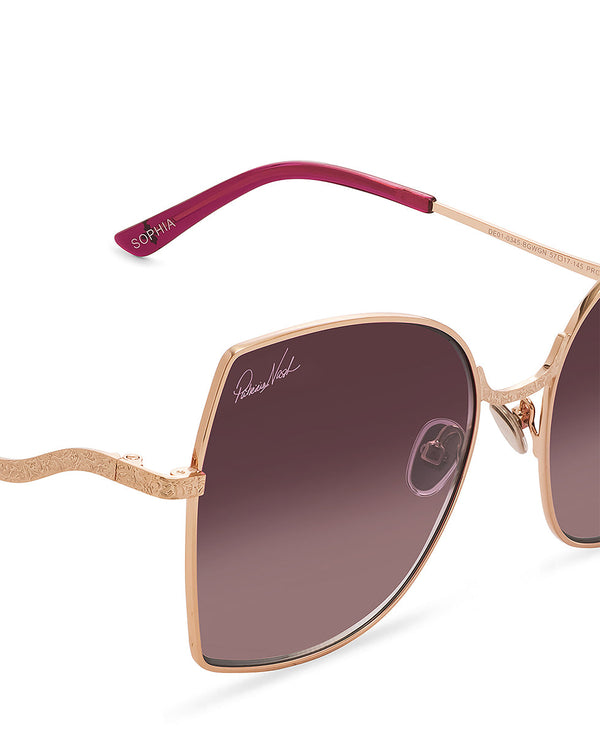 Patricia Nash Sophia Wire Sunglasses Wine