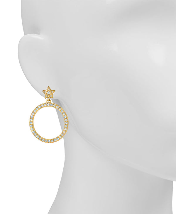 Patricia Nash Star Doorknocker Earrings Celestial