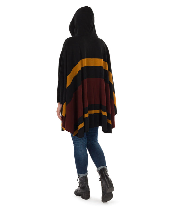 Patricia Nash Striped Hooded Cape Classics