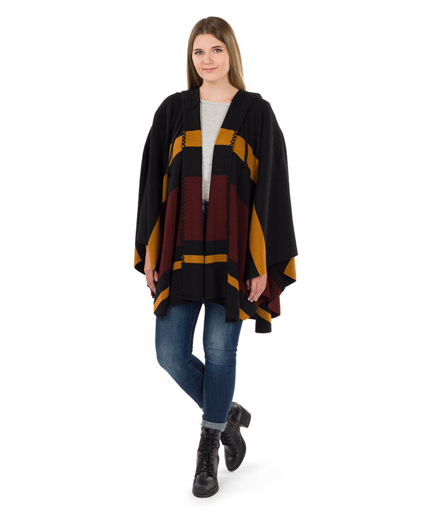 Patricia Nash Striped Hooded Cape Classics