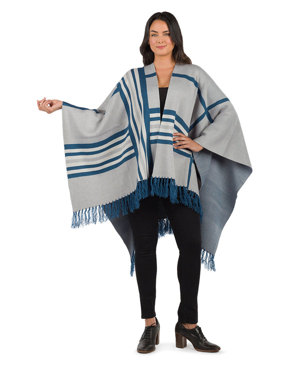 Patricia Nash Striped Shawl Stone