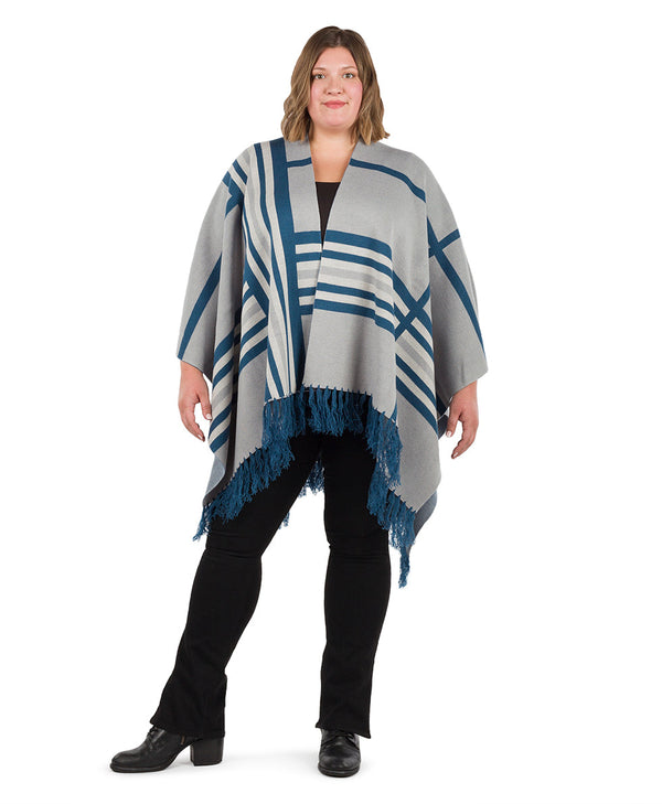 Patricia Nash Striped Shawl Stone
