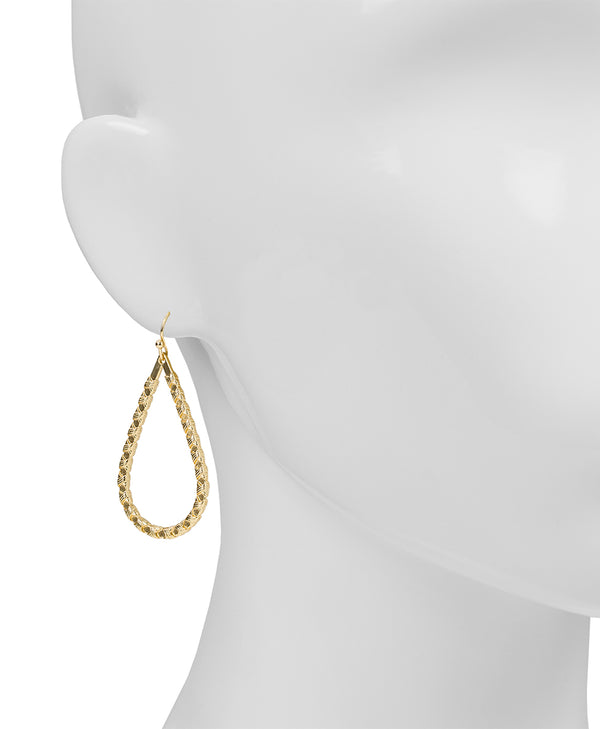 Patricia Nash Tear Drop Earrings Woven Metal
