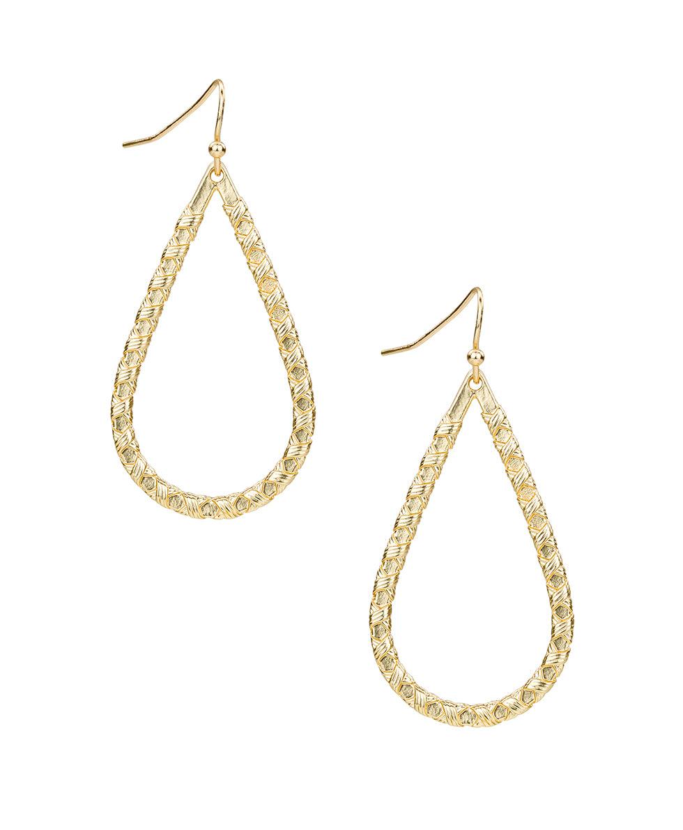 patricia nash Tear Drop Earrings Woven Metal
