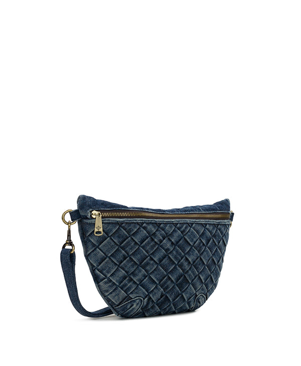 Patricia Nash Tinchi Belt Bag Washed Woven Denim