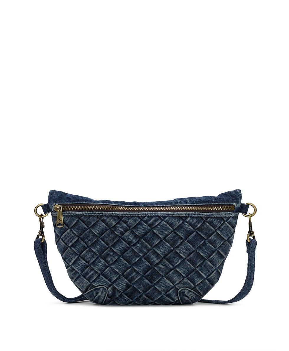 patricia nash Tinchi Belt Bag Washed Woven Denim