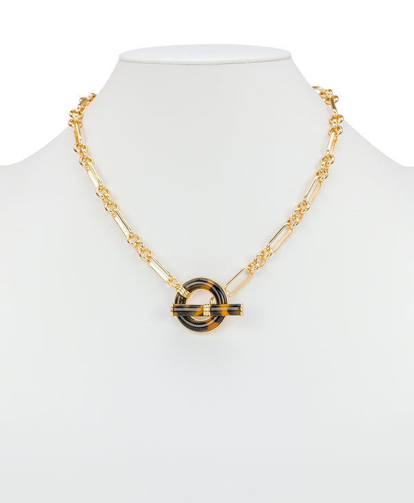 Patricia Nash Toggle Necklace Resin Tortoise
