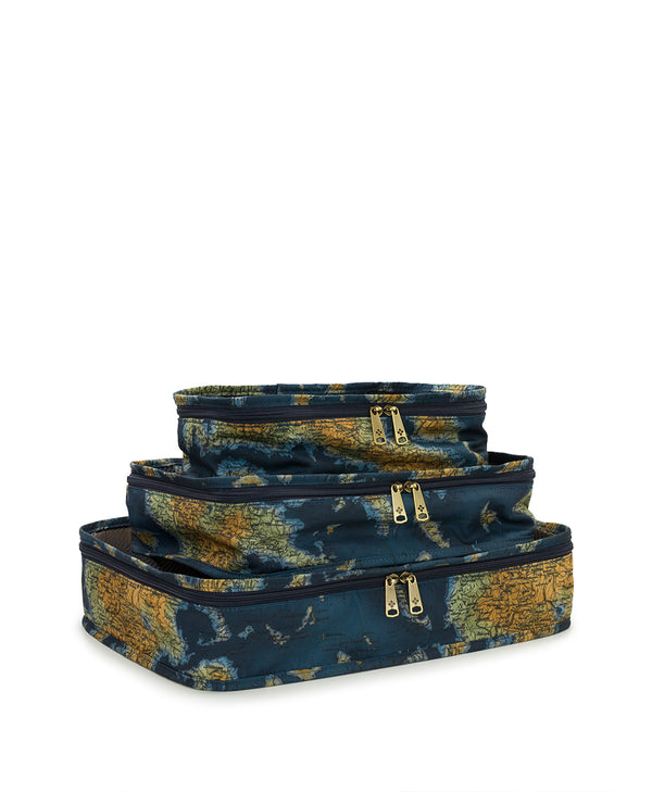 Patricia Nash Travel Cubes Woven Poly ‑ Greek Map