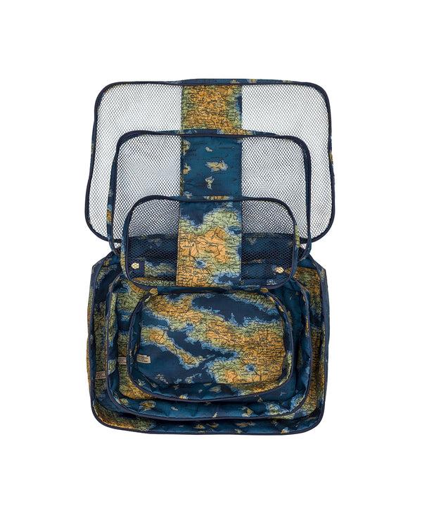 Patricia Nash Travel Cubes Woven Poly ‑ Greek Map
