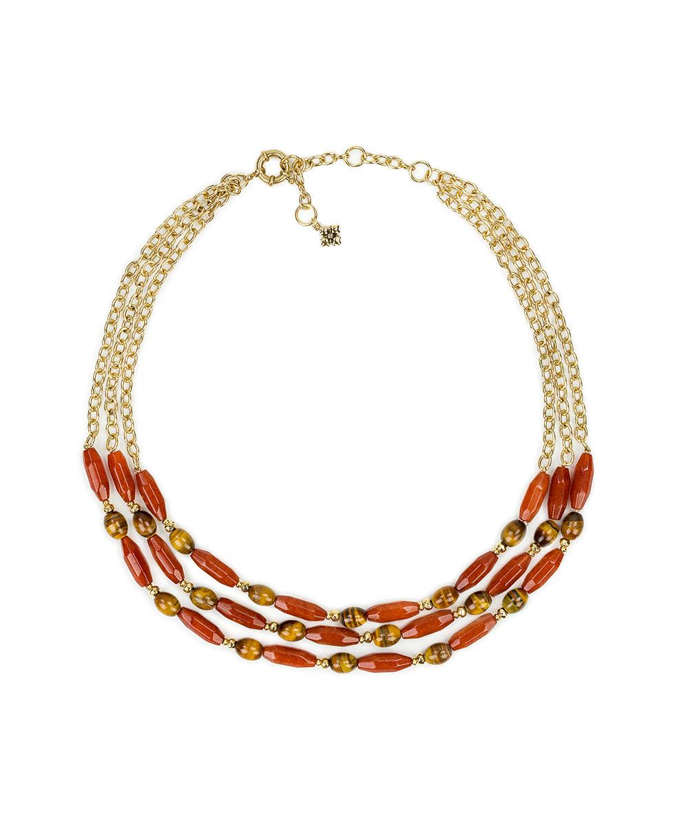 patricia nash Triple Strand Necklace Eclectic Bead