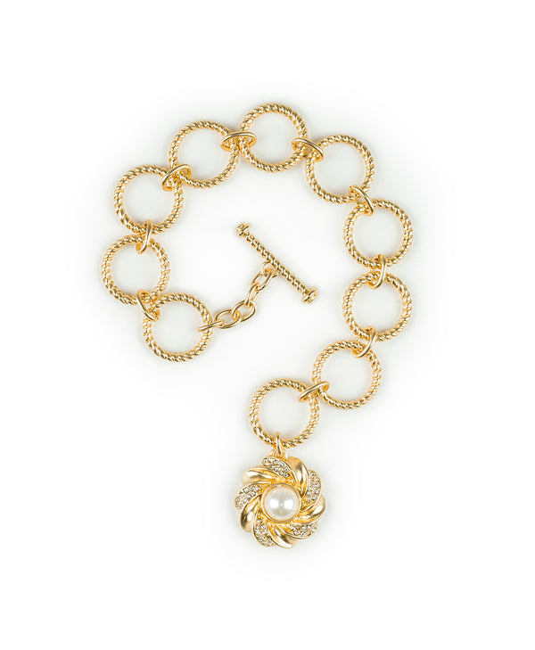 Patricia Nash Twist Ring Toggle Bracelet Rope Ring