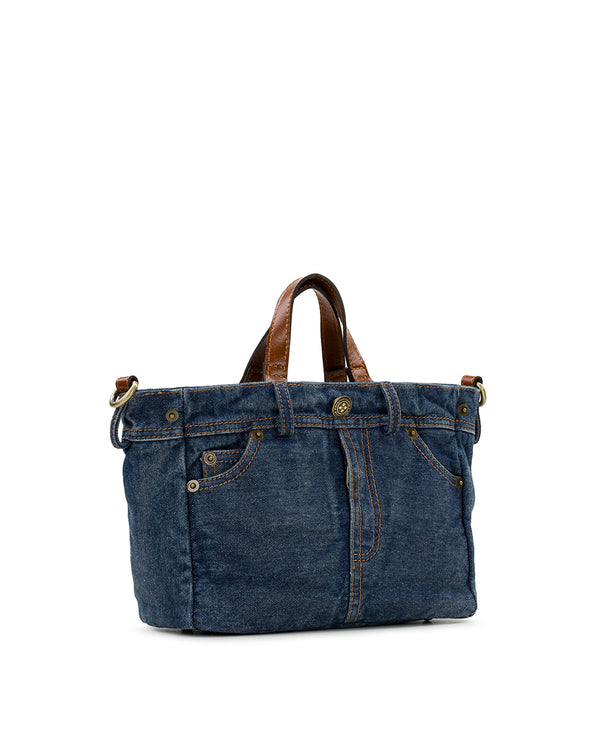 Patricia Nash Varedo Satchel Denim Stonewashed