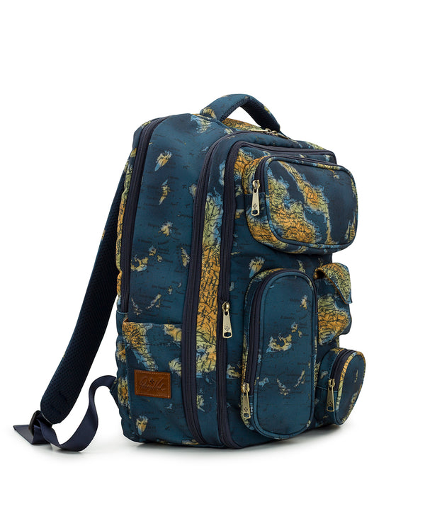 Patricia Nash Vico Backpack Woven Poly ‑ Greek Map